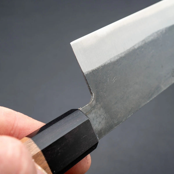 Hitohira Hizen Kurouchi Blue 1 Nakiri 165mm Walnut Handle - Tetogi