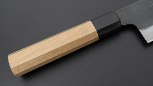 Hitohira Hizen Kurouchi Blue 1 Stainless Clad Bunka 190mm Ho Wood Handle - Tetogi