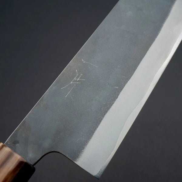 Hitohira Hizen Kurouchi Blue 1 Stainless Clad Bunka 190mm Rosewood Handle - Tetogi
