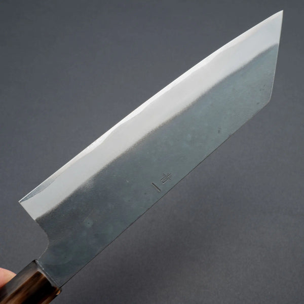 Hitohira Hizen Kurouchi Blue 1 Stainless Clad Bunka 190mm Rosewood Handle - Tetogi