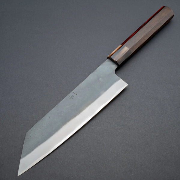 Hitohira Hizen Kurouchi Blue 1 Stainless Clad Bunka 190mm Rosewood Handle - Tetogi