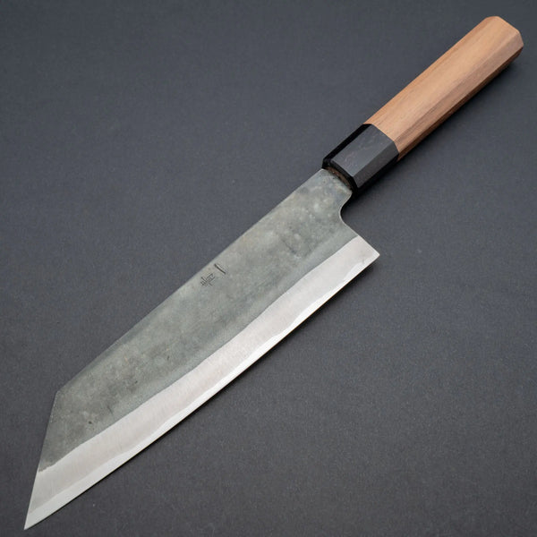 Hitohira Hizen Kurouchi Blue 1 Stainless Clad Bunka 190mm Walnut - Tetogi