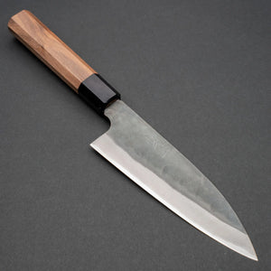 Hitohira Hizen Kurouchi Blue 1 Stainless Clad Gyuto 155mm Walnut Handle - Tetogi