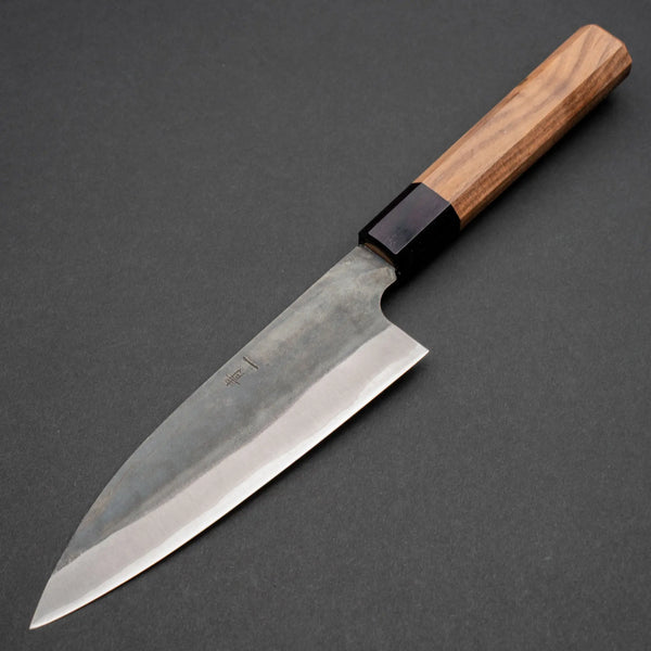 Hitohira Hizen Kurouchi Blue 1 Stainless Clad Gyuto 155mm Walnut Handle - Tetogi