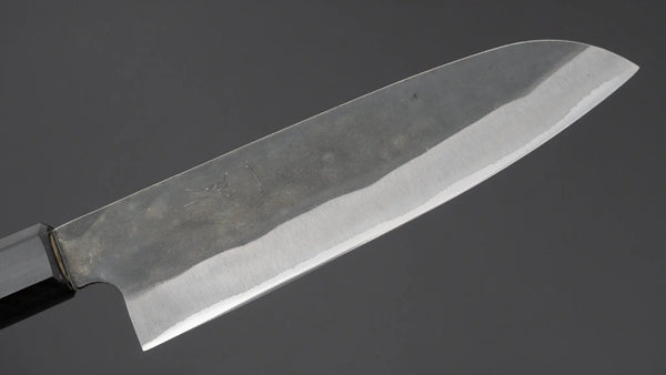Hitohira Hizen Kurouchi Blue 1 Stainless Clad Santoku 165mm Ho Wood Handle - Tetogi
