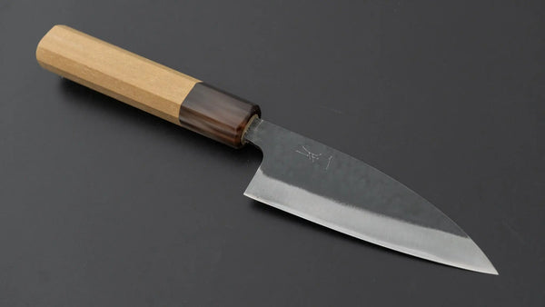 Hitohira Hizen Kurouchi Blue 1 Stainless Clad Utility 105mm Ho Wood Handle - Tetogi