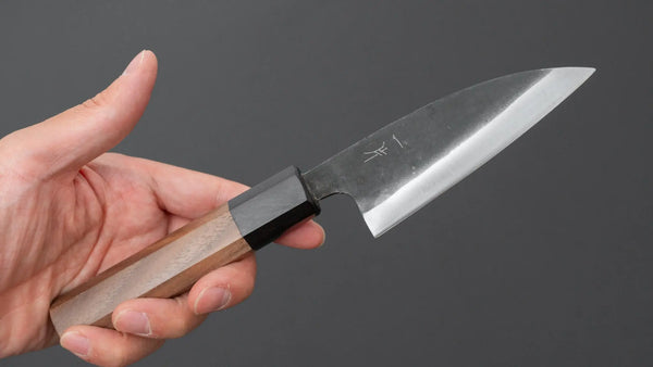 Hitohira Hizen Kurouchi Blue 1 Utility 105mm Walnut Handle - Tetogi
