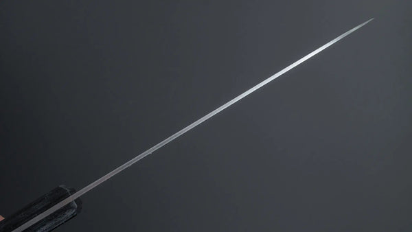 Hitohira Imojiya OKD White #2 Stainless Clad Santoku 180mm Pakka Handle - Tetogi