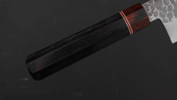 Hitohira Imojiya ST Tsuchime Damascus Nakiri 180mm Pakka Handle (Wa) - Tetogi