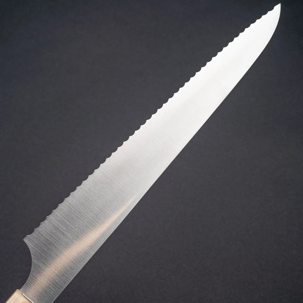 Hitohira Imojiya TH Stainless Bread Knife 240mm Ebony Handle - Tetogi
