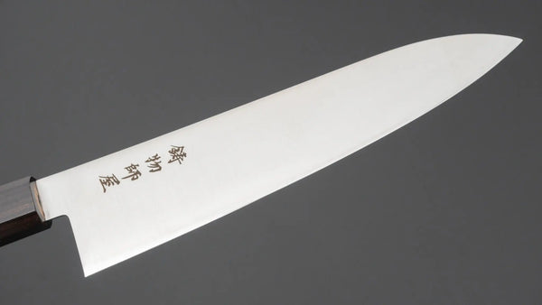 Hitohira Imojiya TH Stainless Gyuto 210mm Ebony Handle (Wa) - Tetogi