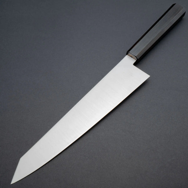 Hitohira Imojiya TH Stainless Kiritsuke Gyuto 240mm Ebony Handle (Wa) - Tetogi
