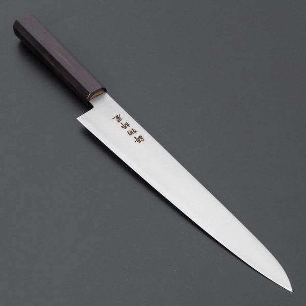 Hitohira Imojiya TH Stainless Sujihiki 240mm Ebony Handle (Wa) - Tetogi