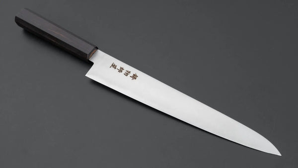 Hitohira Imojiya TH Stainless Sujihiki 240mm Ebony Handle (Wa) - Tetogi