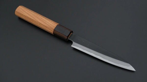 Hitohira Kikuchiyo Kyuzo Blue #2 Kurouchi Petty 120mm Cherry Wood Handle - Tetogi