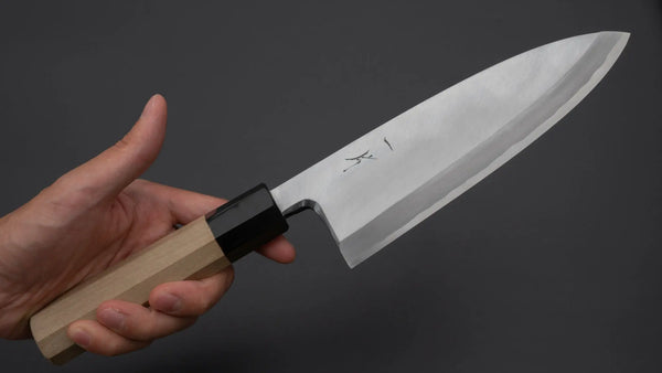 Hitohira Kikuchiyo Manzo Blue 2 Deba 180mm Ho Wood Handle (Saya) - Tetogi