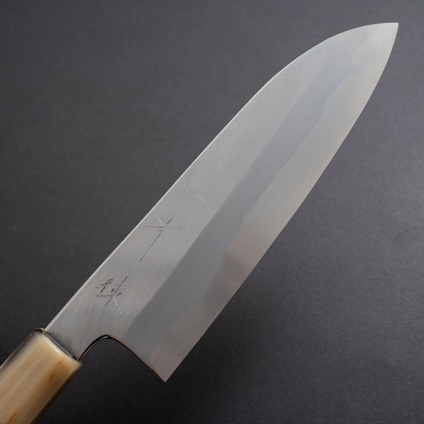 Hitohira Kikuchiyo Ren Blue #2 Santoku 180mm Ebony Handle - Tetogi