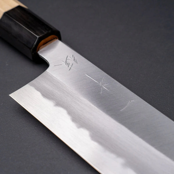 Hitohira Kikuchiyo Ren Blue 2 Santoku 180mm Ho Wood Handle (Discounted) - Tetogi