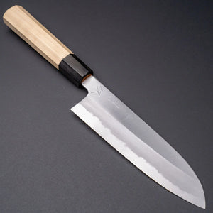 Hitohira Kikuchiyo Ren Blue 2 Santoku 180mm Ho Wood Handle (Discounted) - Tetogi