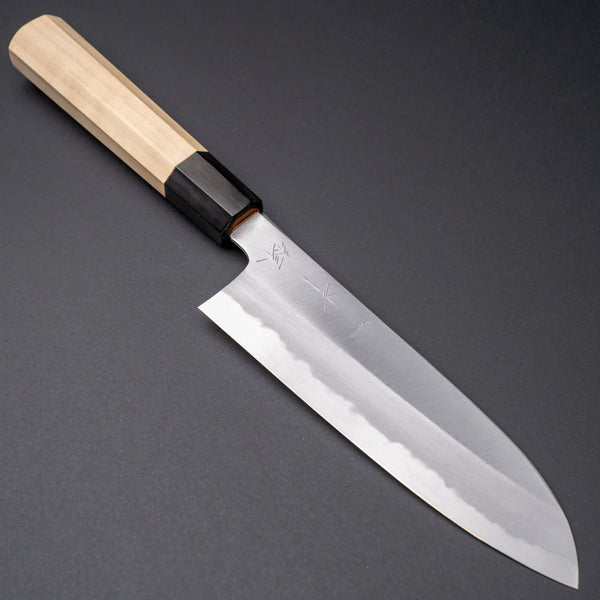 Hitohira Kikuchiyo Ren Blue 2 Santoku 180mm Ho Wood Handle (Discounted) - Tetogi