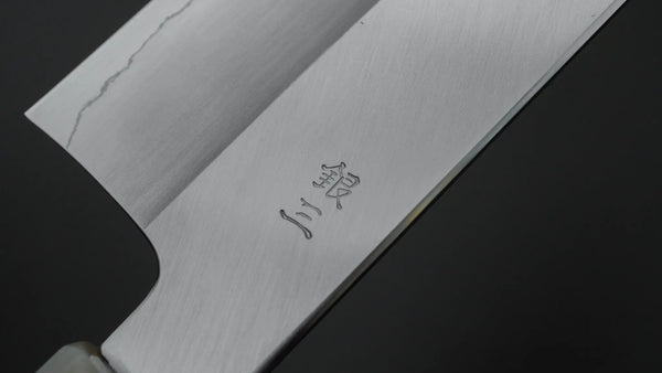 Hitohira Kikuchiyo Ren Silver 3 Nakiri 180mm Ebony Handle - Tetogi