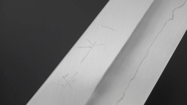 Hitohira Kikuchiyo Ren Silver 3 Nakiri 180mm Ebony Handle - Tetogi