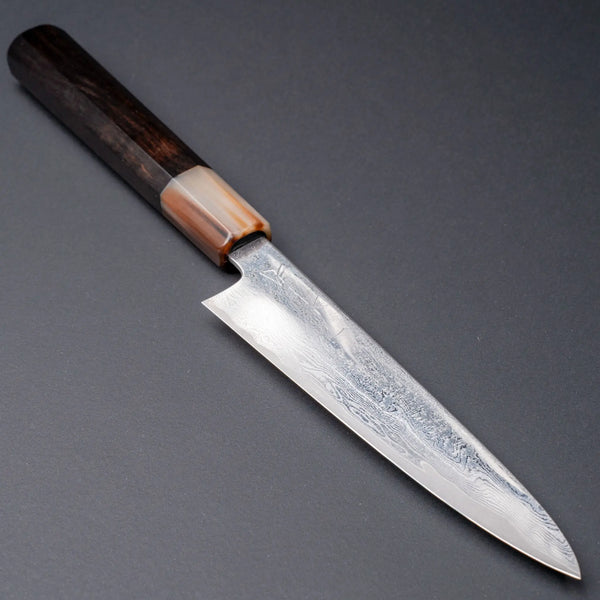 Hitohira Kikuchiyo Rou VG10 Hyokyo Damascus Petty 150mm Ebony Handle - Tetogi