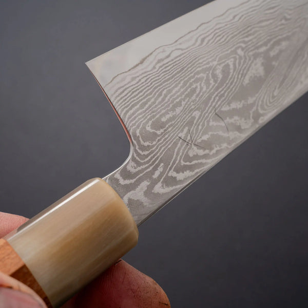 Hitohira Kikuchiyo Rou VG10 Sakura Damascus Gyuto 240mm Sakura Handle (Blond horn) - Tetogi