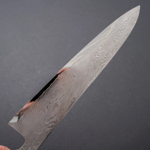 Hitohira Kikuchiyo Rou VG10 Sakura Damascus Gyuto 240mm Sakura Handle (Blond horn) - Tetogi