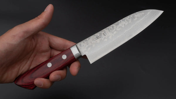 Hitohira NM V10 Damascus Santoku 130mm Pakka Handle Product vendor