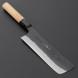 Hitohira Onihiro Blue 1 Nakiri 135mm Ho Wood Handle (D-Shape) - Tetogi