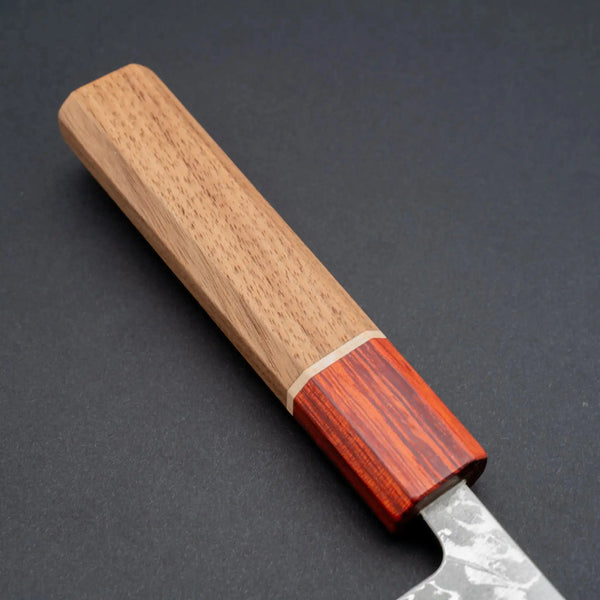 Hitohira Setsu Forged VG - 10 Damascus Petty 140mm Walnut Handle (Rengas Ferrule) - Tetogi