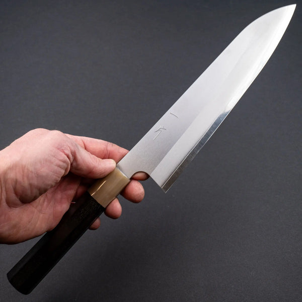 Hitohira Silver #3 Nashiji Gyuto 210mm Ebony Handle Product vendor