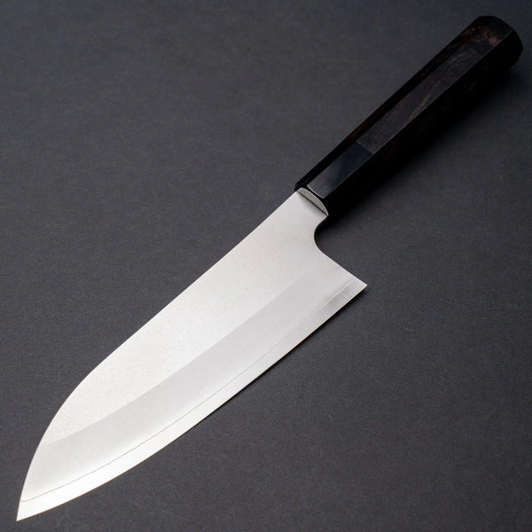 Hitohira Silver #3 Nashiji Santoku 165mm Ebony Handle Product vendor