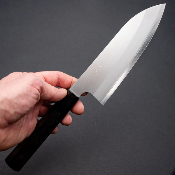 Hitohira Silver #3 Nashiji Santoku 165mm Ebony Handle Product vendor