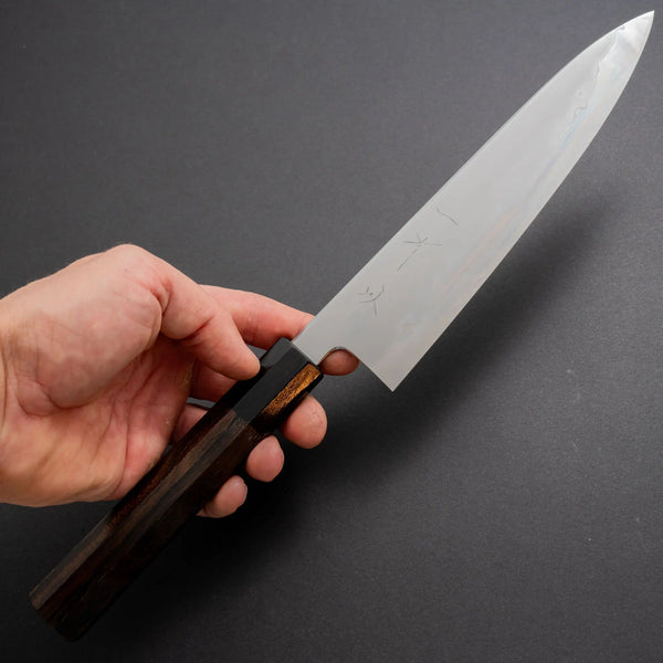 Hitohira Tanaka Izo Blue #1 Stainless Clad Gyuto 210mm Ziricote Handle - Tetogi