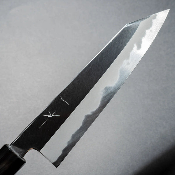Hitohira Tanaka Kyuzo Blue 1 Migaki Kiritsuke Gyuto 195mm Taihei Makassar Ebony Handle (Limited) - Tetogi