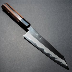 Hitohira Tanaka Kyuzo Blue 1 Migaki Kiritsuke Gyuto 195mm Taihei Makassar Ebony Handle (Limited) - Tetogi