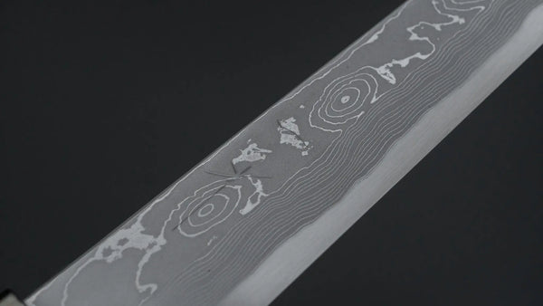 Hitohira Tanaka Mosuke Blue #1 Damascus Yanagiba 300mm Ebony Handle (Saya) - Tetogi