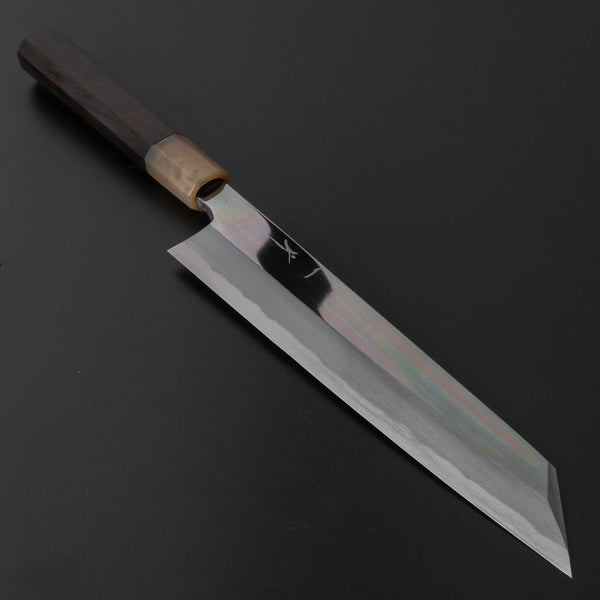 Hitohira Tanaka Mosuke Blue 1 Kiritsuke 240mm Ebony Handle (Mirror Polished/ Saya) - Tetogi