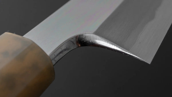 Hitohira Tanaka Mosuke Blue 1 Kiritsuke 240mm Ebony Handle (Mirror Polished/ Saya) - Tetogi