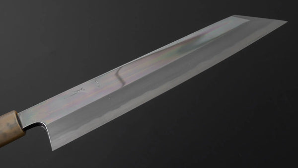 Hitohira Tanaka Mosuke Blue 1 Kiritsuke 240mm Ebony Handle (Mirror Polished/ Saya) - Tetogi