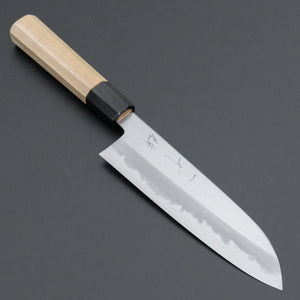 Hitohira Tanaka Ren White #2 Santoku 180mm Ho Wood Handle - Tetogi