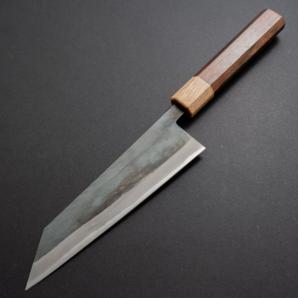 Hitohira TD Blue #2 Stainless Clad Kurouchi Bunka 170mm Ebony Handle (Oak Ferrule) - Tetogi