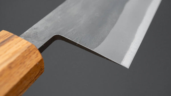 Hitohira TD Blue 2 Stainless Clad Kurouchi Gyuto 210mm Oak Handle - Tetogi