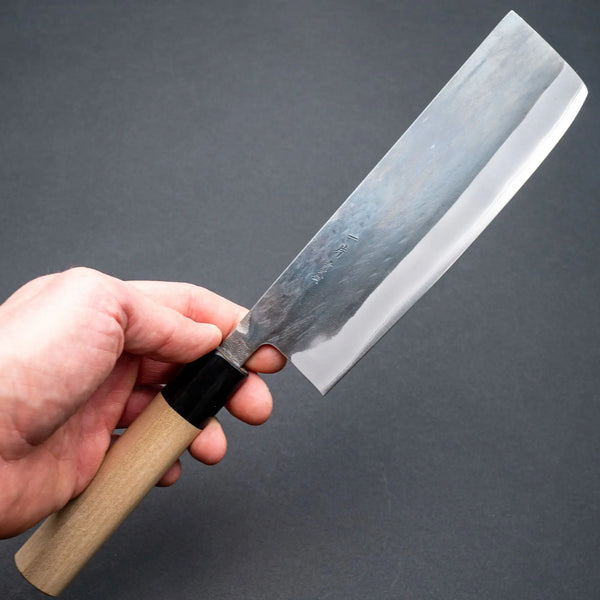 Hitohira TD Blue #2 Stainless Clad Kurouchi Nakiri 165mm Ho Wood Handle (D-Shape) Product vendor