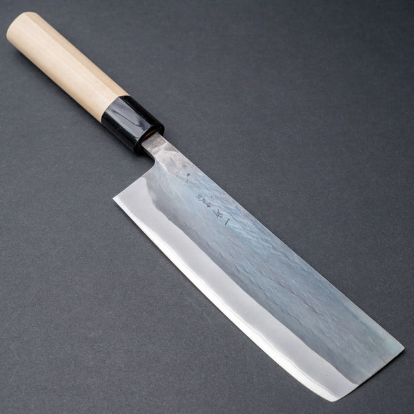 Hitohira TD Blue #2 Stainless Clad Kurouchi Nakiri 165mm Ho Wood Handle (D-Shape) Product vendor