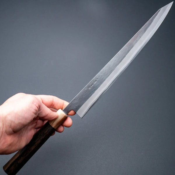 Hitohira TD Blue #2 Stainless Clad Kurouchi Sujihiki 270mm Ziricote Handle Product vendor