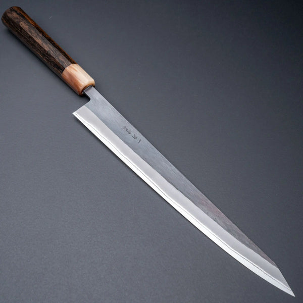 Hitohira TD Blue #2 Stainless Clad Kurouchi Sujihiki 270mm Ziricote Handle Product vendor