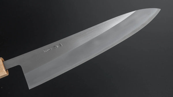 Hitohira TD Blue #2 Stainless Clad Migaki Gyuto 210mm Walnut Handle - Tetogi